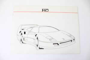 1987-92 Ferrari F40 Sales Brochure Press Pack French White Version Rare