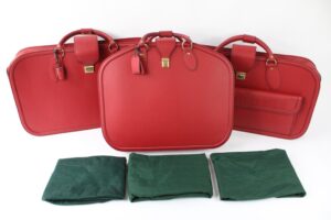 1992-97 Ferrari 456 GTA Automatic Complete 3-Piece Schedoni Red Luggage Set