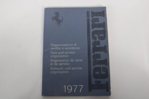 1977 Ferrari Dealer Directory Manual Handbook 308 400 512BB