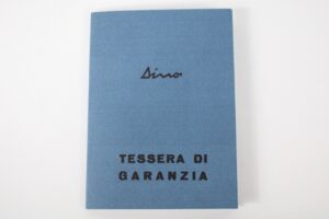 1971-72 Ferrari 246 Dino M-Series Italian Blank Warranty Card Manual Handbook Unstamped Reproduction