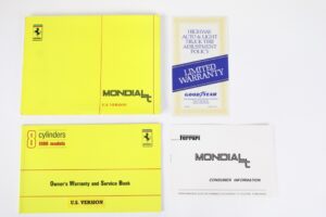 1989 Ferrari Mondial T US Owner’s Manual Handbook Set #81588