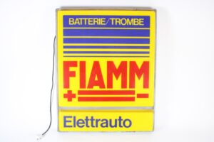 1970-80’s FIAMM Batterie Trombe Elettroauto Illuminated Workshop Sign 246 Dino Daytona 308