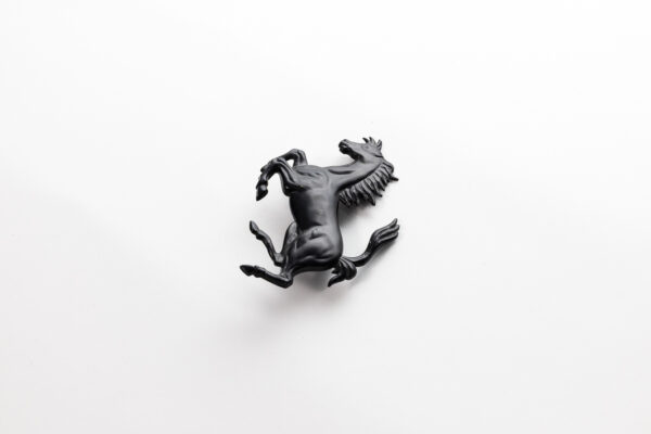 1989-95 Ferrari 348 Black Prancing Horse Cavallino Badge Emblem 107mm x 75mm