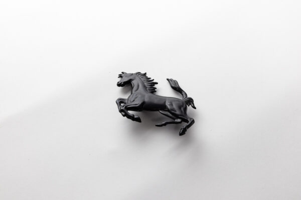 1989-95 Ferrari 348 Black Prancing Horse Cavallino Badge Emblem 107mm x 75mm