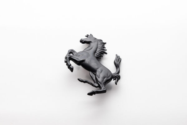 1989-95 Ferrari 348 Black Prancing Horse Cavallino Badge Emblem 107mm x 75mm