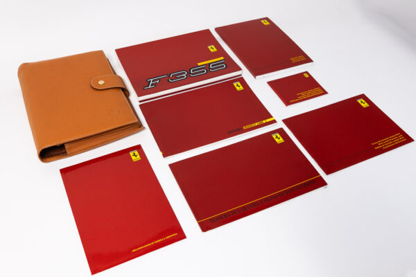 1994-99 Ferrari F355 Complete Schedoni Owner's Manual Handbook Pouch Set
