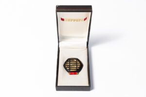 1967-89 Ferrari Formula Cartier Travel Clock in Box 308 328 Dino