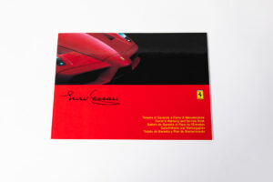 2002-04 Ferrari Enzo Tessera di Garanzia Warranty Card BLANK Manual Handbook