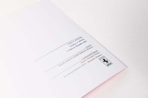 2002-04 Ferrari Enzo Tessera di Garanzia Warranty Card BLANK Manual Handbook