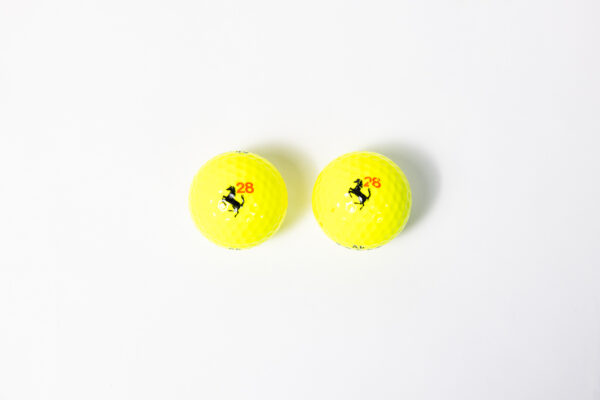 1990s-2000s Ferrari Cavallino Yellow Golf Balls F355 360 550 575M