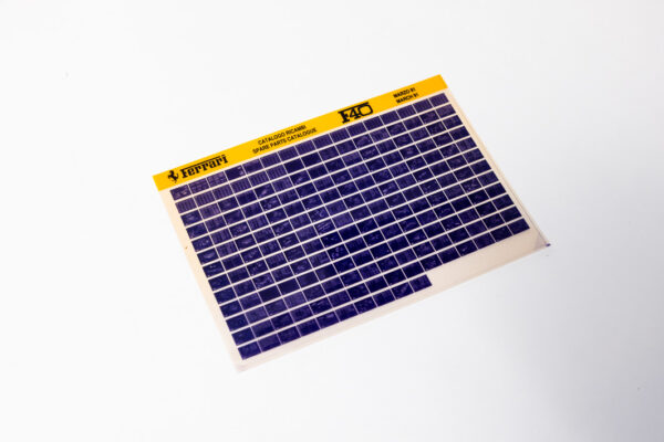 1987-92 Ferrari F40 Parts Microfiche