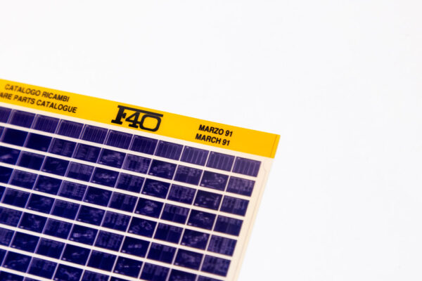 1987-92 Ferrari F40 Parts Microfiche
