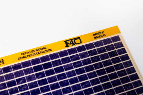 1987-92 Ferrari F40 Parts Microfiche