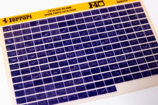 1987-92 Ferrari F40 Parts Microfiche