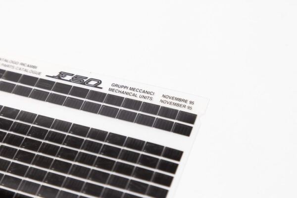 1995-97 Ferrari F50 Parts Microfiche