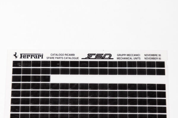 1995-97 Ferrari F50 Parts Microfiche