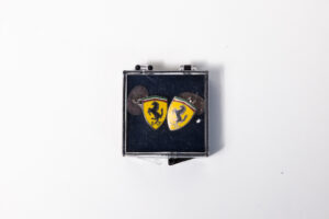 1960-85 Ferrari Scuderia Enamel Cufflinks Set Pair 250 308 365 BB