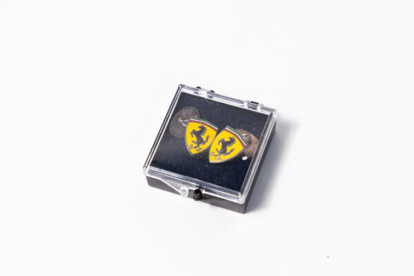 1960-85 Ferrari Scuderia Enamel Cufflinks Set Pair 250 308 365 BB