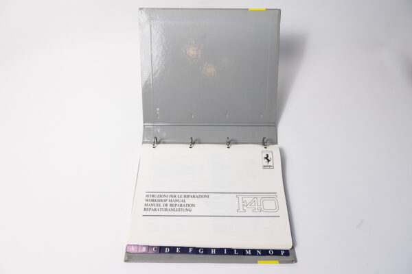 1987-92 Ferrari F40 Complete Handbook Manual Pouch Literature Set