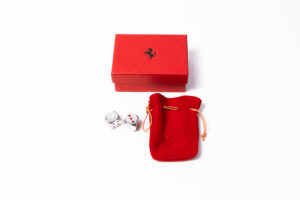 2004-15 Ferrari 430 458 599 Prancing Horse Sterling Silver Dice Pair Boxed