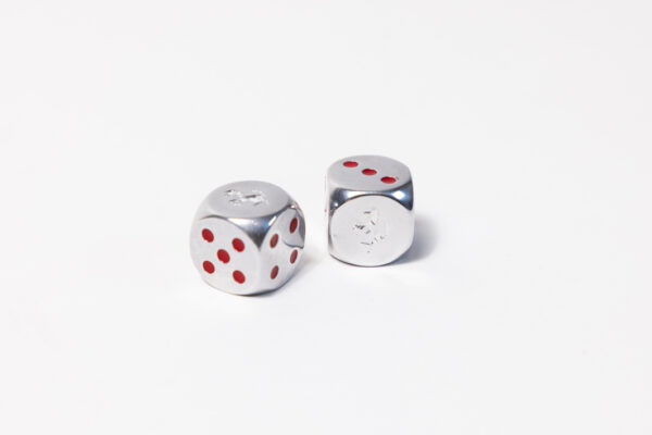 2004-15 Ferrari 430 458 599 Prancing Horse Sterling Silver Dice Pair Boxed