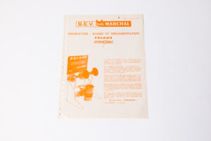 1965 Ferrari 250 275 Marchal Fulgor Hypersonic Advertisement Leaflet
