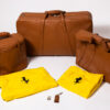 1996-2006 Ferrari 550 575 3-Piece Schedoni Leather Tan Luggage Set