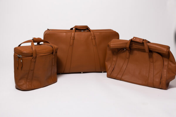 1996-2006 Ferrari 550 575 3-Piece Schedoni Leather Tan Luggage Set