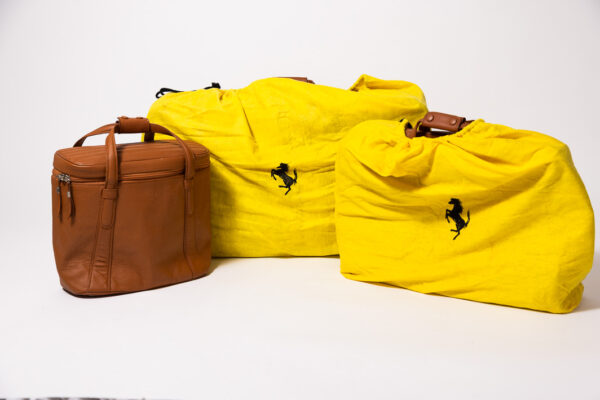 1996-2006 Ferrari 550 575 3-Piece Schedoni Leather Tan Luggage Set