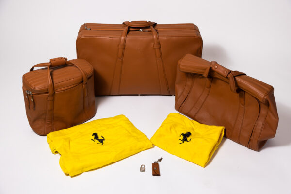 1996-2006 Ferrari 550 575 3-Piece Schedoni Leather Tan Luggage Set