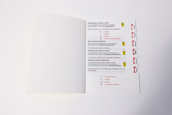 1989 Ferrari Dealer Directory 328 348 Mondial Testarossa F40