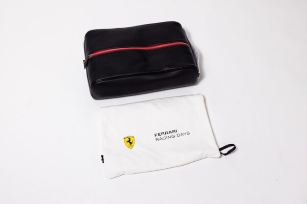 2010 Ferrari Racing Days Black Leather Shoe Bag 458 599 California