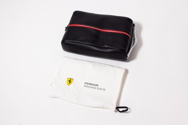 2010 Ferrari Racing Days Black Leather Shoe Bag 458 599 California