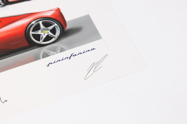 2009-15 Ferrari 458 Italia Lithograph Press Drawing Print