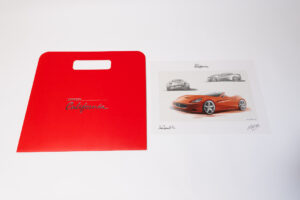 2008-14 Ferrari California Lithograph Press Drawing Print