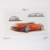 2008-14 Ferrari California Lithograph Press Drawing Print
