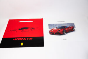 2015-19 Ferrari 488 GTB Lithograph Press Drawing Print