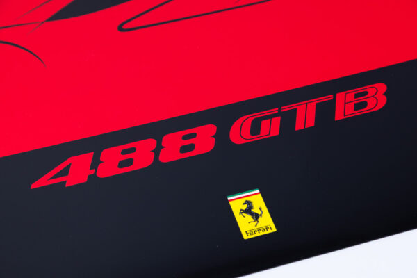 2015-19 Ferrari 488 GTB Lithograph Press Drawing Print