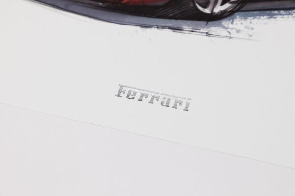 2015-19 Ferrari 488 GTB Lithograph Press Drawing Print