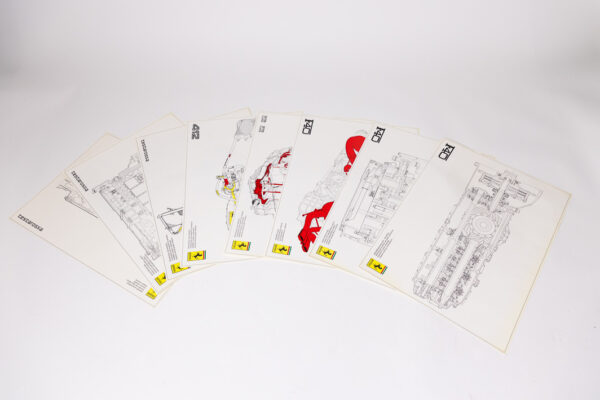 1985-92 Ferrari F40 412 Testarossa Workshop Drawing Set