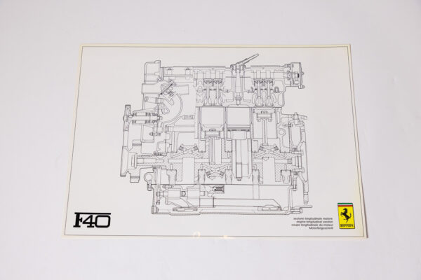 1985-92 Ferrari F40 412 Testarossa Workshop Drawing Set