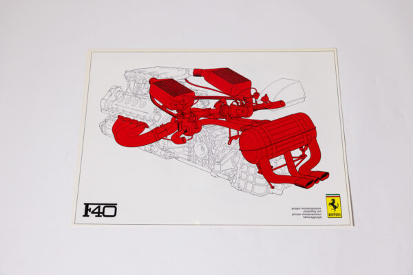 1985-92 Ferrari F40 412 Testarossa Workshop Drawing Set