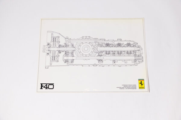 1985-92 Ferrari F40 412 Testarossa Workshop Drawing Set