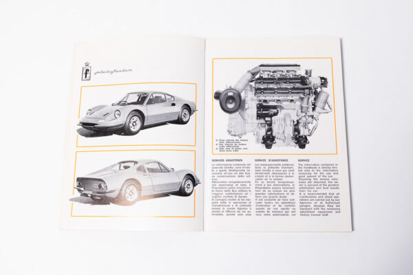 1971-72 Ferrari 246 Dino M-Series Owner’s Manual Handbook