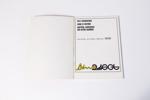 1972-74 Ferrari Dino 246 GT GTS Owner’s Manual & Spare Parts Catalogue Set