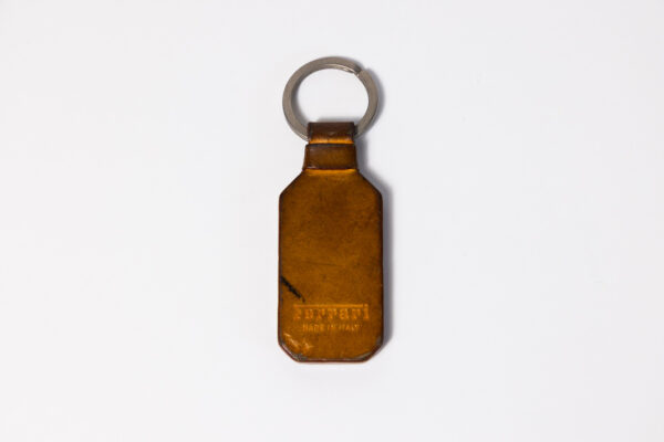 1970-80's Ferrari 308 328 Mondial Testarossa Leather Enamel Shield Keyring