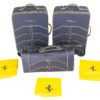 2015-2020 Ferrari 488 Spider 3-Piece Blue Yellow Stitching Schedoni Luggage Set