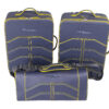 2015-2020 Ferrari 488 Spider 3-Piece Blue Yellow Stitching Schedoni Luggage Set