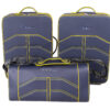 2015-2020 Ferrari 488 Spider 3-Piece Blue Yellow Stitching Schedoni Luggage Set