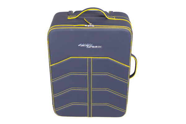 2015-2020 Ferrari 488 Spider 3-Piece Blue Yellow Stitching Schedoni Luggage Set